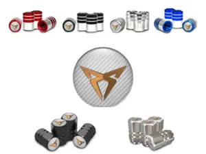 Seat Cupra Tire Valve Covers for Cars Domed Design